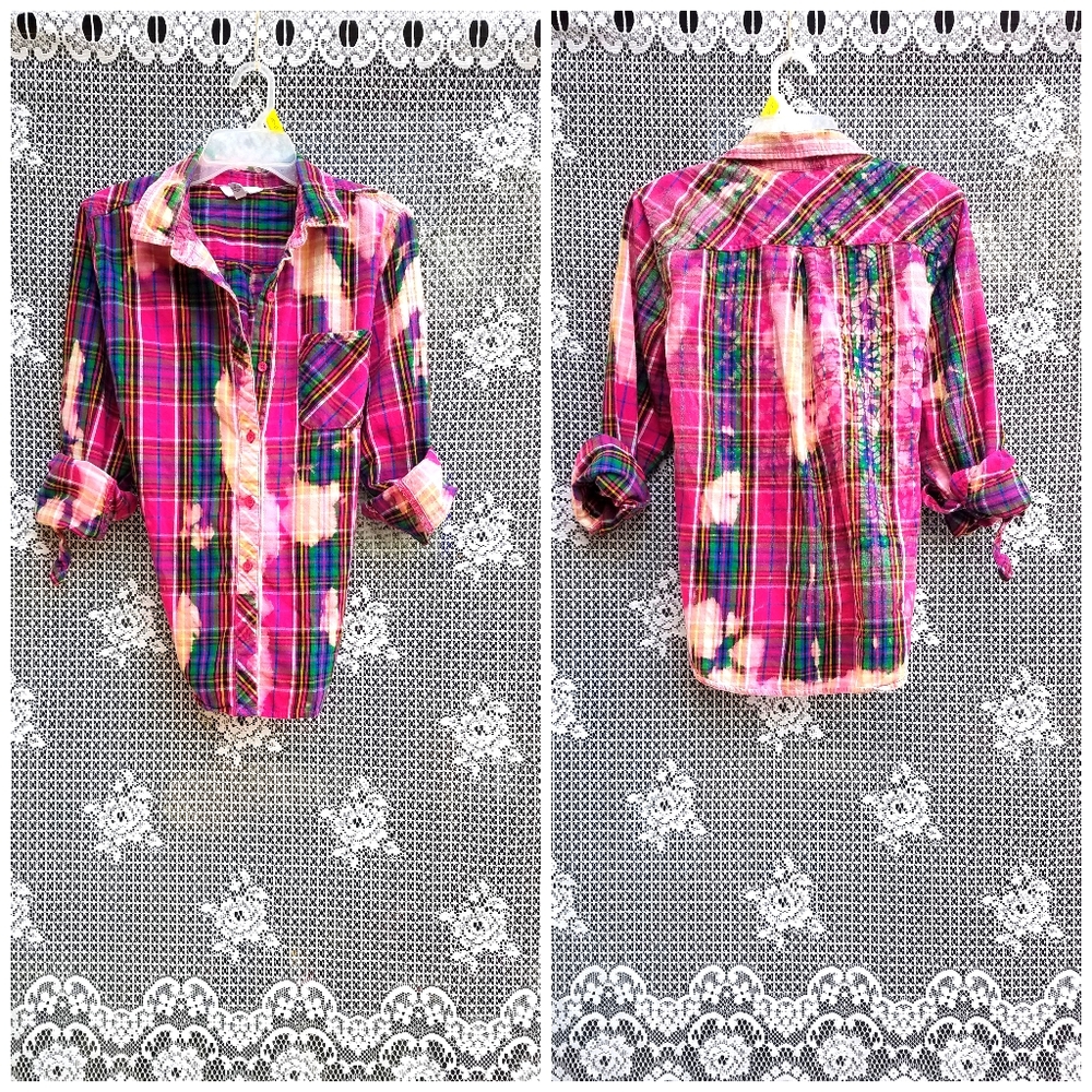 Bleach Distressed Flannel